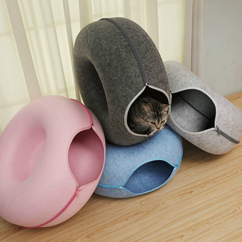 Donut Cat Tunnel Bed - Veera Paws
